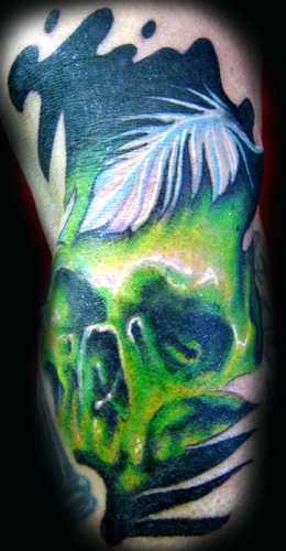 Jason Maybruck - green skull